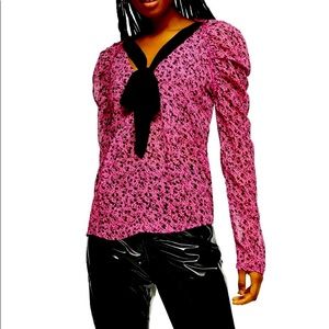 Top shop prairie bow blouse